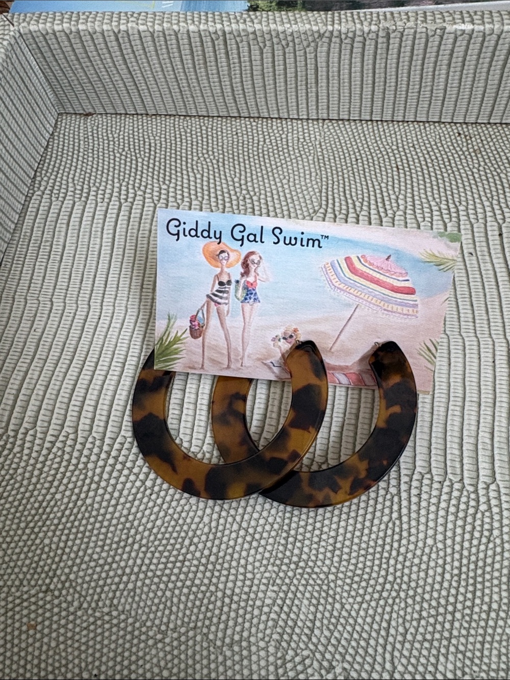 Tortoiseshell Hoop Earrings